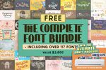 The Complete Font Bundle (117 Premium Fonts) - Free (Worth $2500+) @ Creative Fabrica