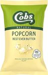 Cobs Natural Best Ever Butter Gourmet Popcorn 90g $1.75 ($1.57 S&S) + Delivery ($0 with Prime/ $59 Spend) @ Amazon AU
