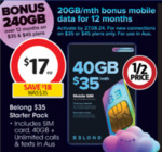 Belong Mobile Starter Kit: $35 for $17 (Activate by 27/8/2024 for Double Data Offer) @ Coles in-Store