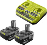 Ryobi ONE+ 18V Twin 5Ah Starter Kit (2 Batteries & Dual Port Charger) $239 Delivered ($0 C&C/ in-Store/ OnePass) @ Bunnings