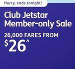 [Club Jetstar] SYD ↔ MCY $26, MEL (AVV) ↔ GC $26, SYD ↔ MEL (AVV) $26, BNE ↔ HBA $26, SYD ↔ BNE $26 & More @ Jetstar