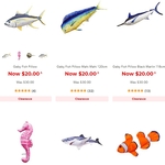 Gaby Pillows (Fish, Ocean Critters) $20 + Delivery ($0 C&C/ in-Store) @ BCF