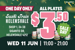 [QLD] $3.50 All Plates Wed 11th June @ Sushi Train, Helensvale