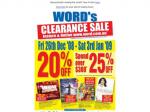 WORD Bookstore 20-25% Off Clearance Sale Instore or Online, 26 Dec-3 Jan
