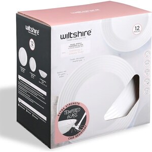 Wiltshire Pearl Ripple Tempered Glass 12-Piece Dinner Set $37.50 + Delivery ($0 C&C/ in-Store) @ Woolworths