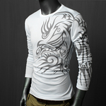 Discount of 30% Fashionable Dragon Pattern Round Neck Long Sleeve Shirt AU $10.3 + Free Shipping