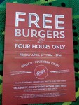 Free Burger @ Grill'd Southen Cross Station [VIC]