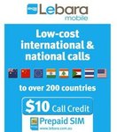 LEBARA $10 SIM Starter Pack for $5 (50% off) @ DSE