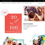 Urban Outfitters $20 off $100 (Free Shipping Min. Spend $50)
