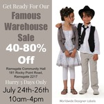 TrendyKidz Warehouse Sale 40-80% Kids Designer Labels, Armani, Hugo Boss, DKNY+More Ramsgate NSW