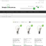 Philips LED Globes on Clearance 6 Pack 8W Screw Globes for $48 + 6 Pack 5W Globes for $29.70 + Shipping @ Simply LEDs