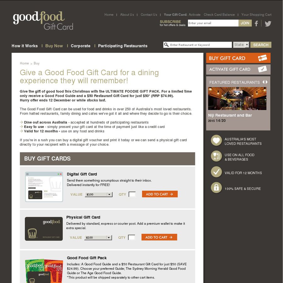 Good Food Guide With 50 GF Restaurant Gift Card For 50 Was 75 Ends good-food-guide-with-50-gf-restaurant-gift-card-for-50-was-75-ends