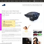 Hibermate Sleep Mask - Dark Navy - $39.90 AUD Inc. Shipping
