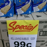 Kellogg's LCM Rice Bubbles Bar $0.99 Bx Was $3.99 IGA Parkinson QLD