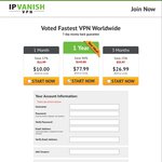 IPVanish - 50% off any VPN plan - 1yr US$39 (was $77.99)