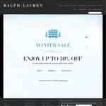 Up to 50% off Sale at Polo Ralph Lauren (Online)