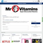 AmEx Statement Credit: Mr Vitamins Chatswood NSW ($20 for $100 Spend)