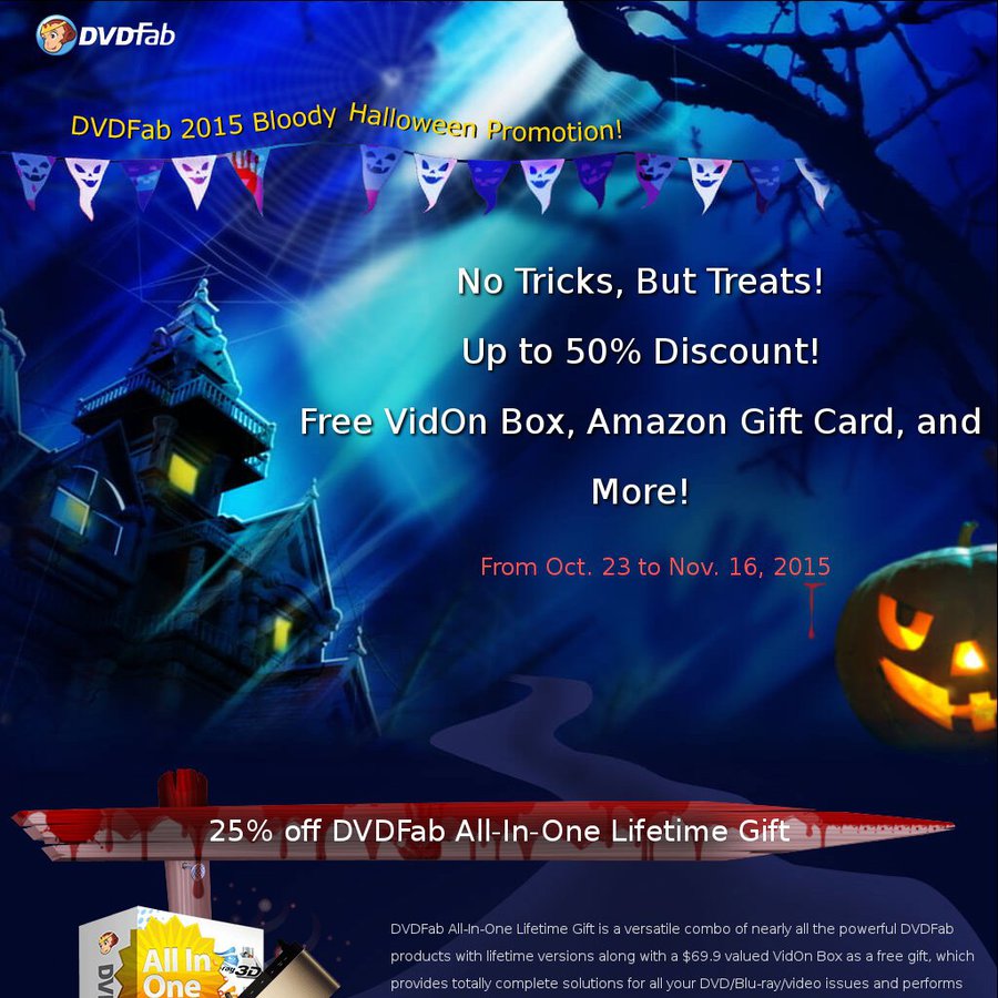 DVDFab 2015 Bloody Halloween Promotion 2550 Discount OzBargain