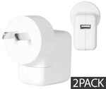 2x Apple 5W USB Power Adapter MD811X/A $21.98 Delivered @ 1-Day