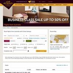 Up to 50% off Business Class Flights with Etihad