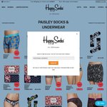 Happy Socks 25% off + Free Shipping on All Paisley Items
