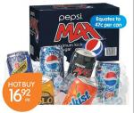 36 can bricks of Pepsi, Schweppes, Solo, and Sunkist for $16.92 at Big W