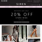 20% off Store-Wide Mother's Day Special @ Siren Shoes