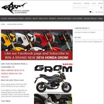 Win a 2016 Honda Grom Worth $4,700 from Shark Motorcycle Leathers