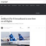 Free Fly-Fi Broadband on All Flight's @Jetblue