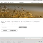 Win a $500 Gift Card for and from Icebreaker (clothing)