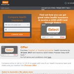 $200 Prezzee Swap eGift Card by Purchasing iSelect 'Hospital' or 'Hospital and Extras' Health Insurance by 30 June 2017