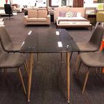 Glass Dining Table with 4 Chairs $249, @ Furniture Doublestar (Nunawading, VIC)