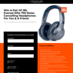 Win Two Pairs of JBL Everest Elite 750 Noise-Cancelling Headphones Worth $858 from D'Marge 