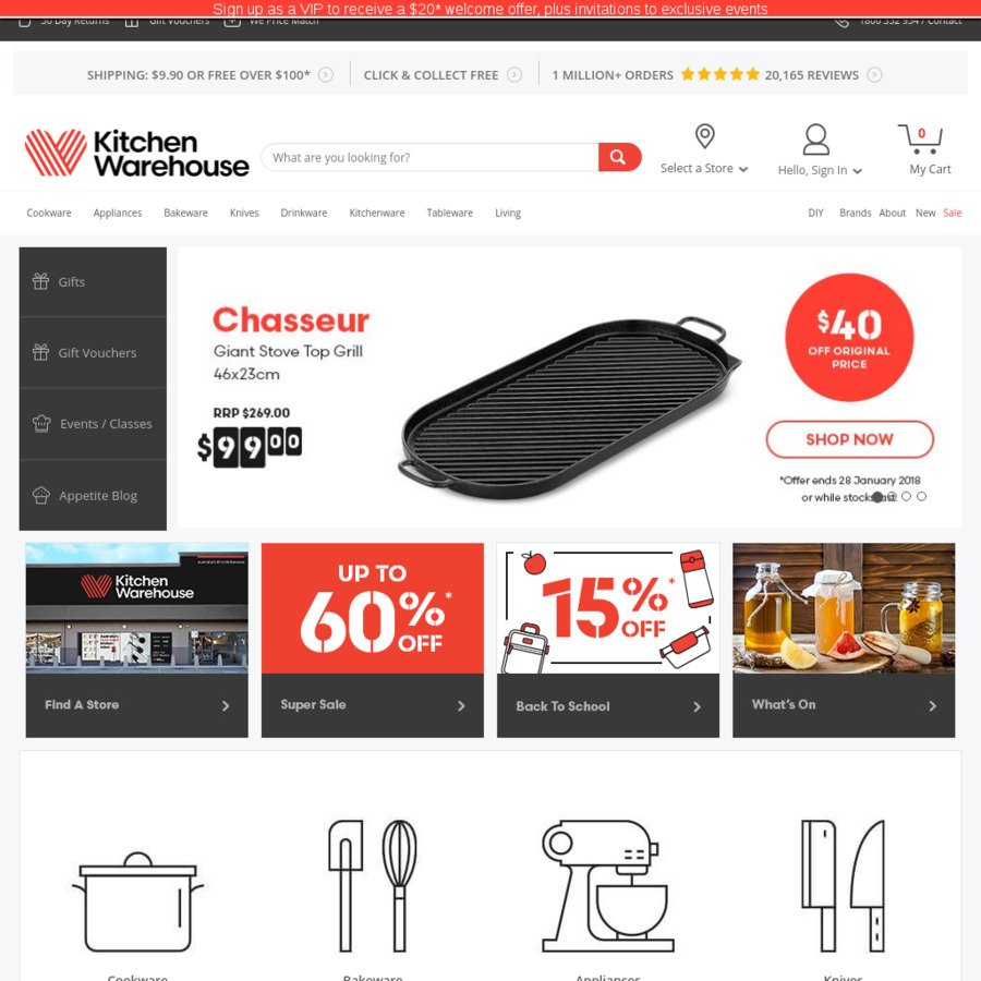 10 off (No Minimum Spend) Kitchen Warehouse OzBargain