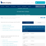 Bank of Sydney Expect More Home Loan Package Limited Time Offer - 3.63% Rate (3.64% Comparison, 100% Offset, No Annual Fees)