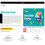 Optus - Double Data SIM Only Plans This Weekend