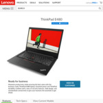 ThinkPad E480 / 14" FHD IPS / 8th Gen i5-8250U / 128GB SSD / 8GB RAM / $869 Shipped @ Lenovo
