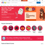 10% off Sitewide @ eBay (Min Spend $50, Max Discount $100, Monday 10am to Midnight)