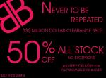 50% off all stock @ Biscote