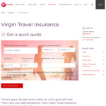 10% off Travel Insurance @ Virgin Money