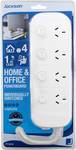 Jackson 4 Outlet Individually Switched Powerboard With 1 Metre Lead $10 (Was $20) @ Woolworths