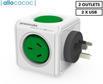 Allocacoc 2 Outlet Original Power Cube w/ 2x USB (Green) $10, Atlas 14L Anti-Theft Backpack w/ USB & Lock $10 + Delivery @ Catch