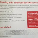 Australia Post Band-3, up to 30% Discount on Postages for New Mypost Business Account for 12 Weeks (in-Store Only)