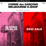 50% off COMME Des GARÇONS Melbourne E-SHOP