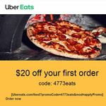 $20 off Your First Order + Additional $10 off Another Order @ UberEATS