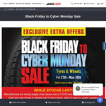 Additional 15% off Selected Tyres & Wheels Brands Stack with Cashback and 4th Tyre Free @ Jax Tyres
