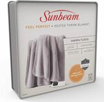 Sunbeam Heated Throw Rug Sherpa Fleece Grey $69 Delivered @ Amazon AU [Back Order] / David Jones