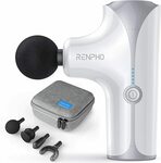 RENPHO Mini Massage Gun (White Only), Deep Tissue Percussion Muscle Massager, $65 Delivered @ RENPHO Amazon AU