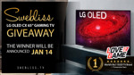 Win an LG CX 65 Inch 4K Smart Self-Lit OLED TV from Swebliss