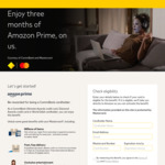 3 Months Amazon Prime or $15 if You Are Already a Prime Customer (CBA Master Card Targeted)